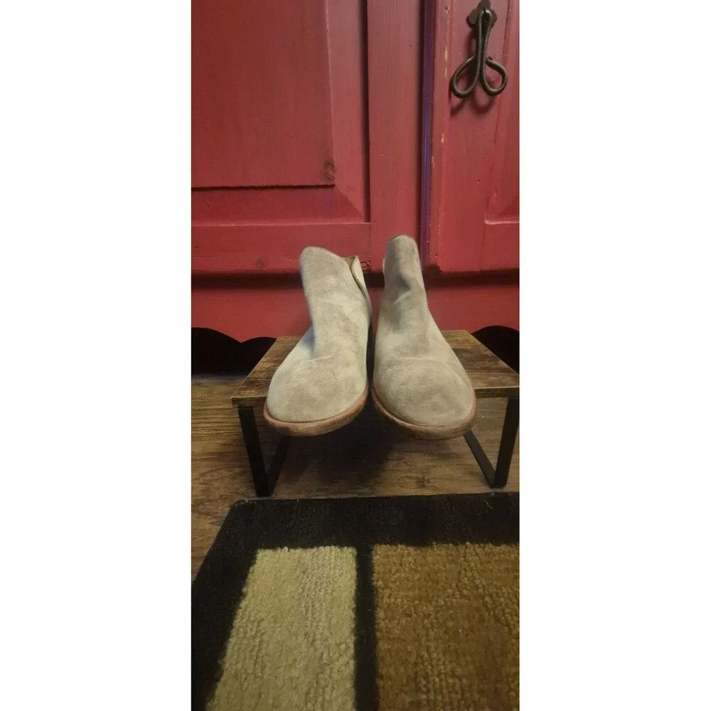Kork Ease Renny Women's 9 Taupe Distressed Suede Leather Booties Boots Fall EUC